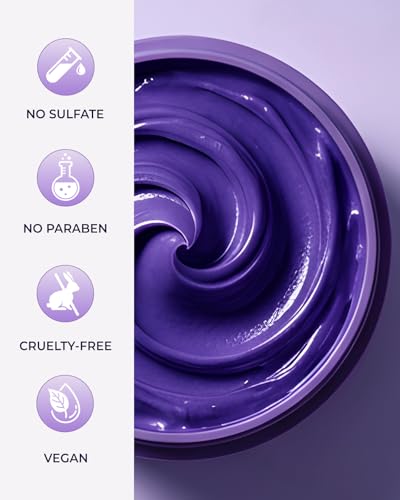 JVR Purple Hair Mask Toner for Blonde, Bleached, Silver & Gray Hair 9.88 oz