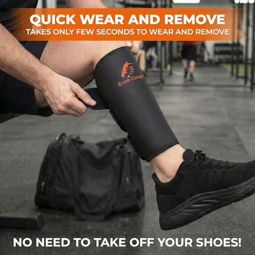 Deadlift Shin Guards & Calf Support Brace, 5mm CrossFit 2 Pack - Men, Women 5MM (Thick)