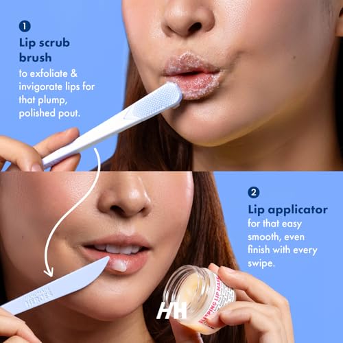 Handmade Heroes Coconut Sorbet Lip Scrub & Lip Exfoliating Brush Lip Care Bundle - Clean Beauty Sustainable Skincare