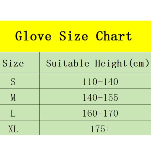 LIUHUO Girls Matching Figure Skating Dress Gloves Large Red