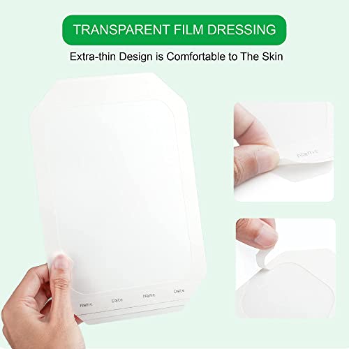 18PCS Transparent Film Dressing 6x8 inch and Emergency Wound Closures Kit Bundles