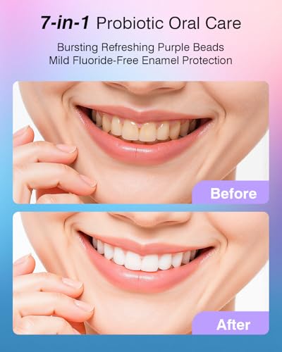 3Pc 7-Pro Whitening Toothpaste,Deep Whitening Toothpaste with Purple Beads Bottle