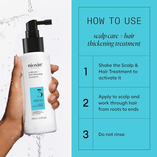 Nioxin System 3 | Scalp Care | Leave-In Treatment | For Colored & Dry Hair 3.4 Ounce (Pack of 1)