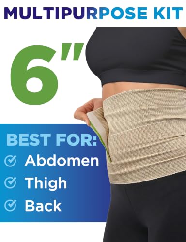 Premium Elastic Bandage Wrap - 6” (2pk) - Self-Closing Compression Bandage 2 Pack Elastic 6in