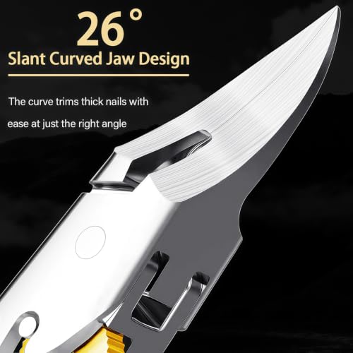 Ingrown Toenail Clippers for Men and Seniors Thick Toenails Black001