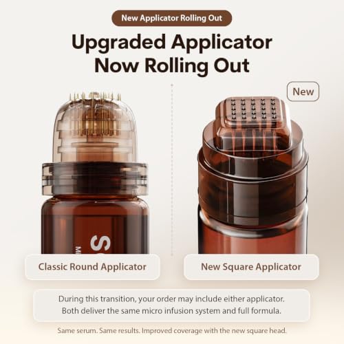 SØREN Micro Infusion Hair Renewal System by SOREN – Saw Palmetto & Peptide Scalp Treatment Kit | Supports Fuller, Thicker-Looking Hair | Gold Microinfuse Applicator | 1 Month Supply