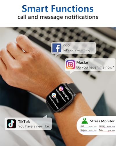 MorePro Fitness Tracker with 24/7 Heart Rate & Blood Pressure Monitor, Blood Oxygen & Sleep Tracker, Smart Watch with Step Calorie Counter, IP68 Waterproof Activity Tracker for Women Men Android iOS Urban Bronze