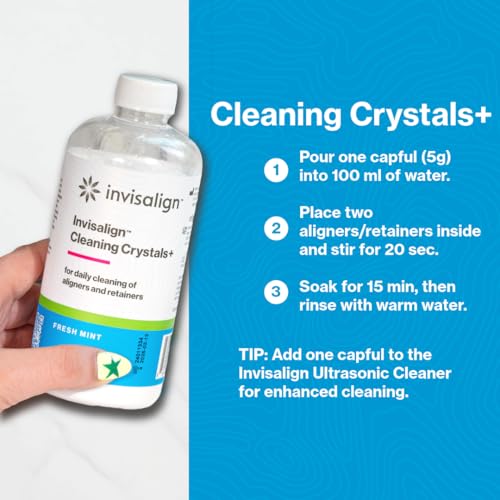 INVISALIGN Cleaning Crystals+ | Aligner and Retainer Cleaner | Mint 1 Count (Pack of 1)