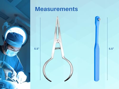 Bundle of Dental Orthodontic Separator Placing Pliers & 3pcs Bite Stick Molar Band Seater Pusher with Serrated Tip Autoclavable by Artman Instruments
