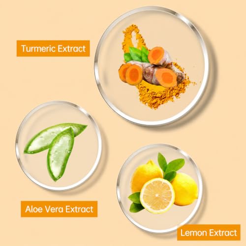 INSEEK Turmeric and Lemon Lip Scrub and Turmeric Lip Balm for Dark Lips, Lip Scrubber Exfoliator with Aloe Vera Deep Moisturizing, Nourish Dry Cracked Chapped Lips
