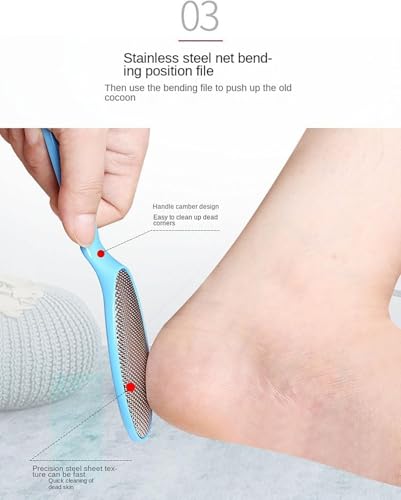 Callus Remover & File - Metal Scraper for Dead Skin & Heels. Wet/Dry. Black