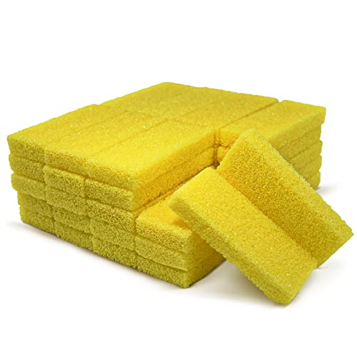 80/100 Grit White Disposable Nail Files & Disposable Foot Scrubber Sponge Pads Pumice Stone Pedicure Tools Bundle