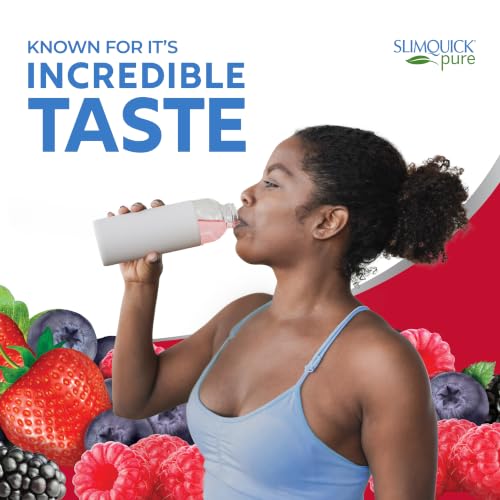SlimQuick Pure 3X Extra Strength Drink Mix for Women, Achieve Weight Goals Mixed Berries