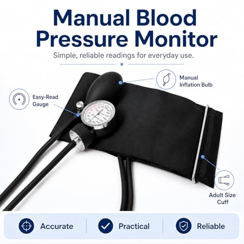 NOVAMEDIC Adult Self-Taking Manual Blood Pressure Cuff & Stethoscope Kit