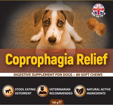 dog coprophagia relief – 100% natural ingredients coprophagia deterrent for dogs – 60 coprophagia soft chews to stop stool eating (Chicken) Chicken