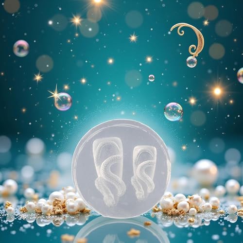 2Pcs DIY Silicone Nail Stamping Plate Dragon/Snake Nail Carving Molds Silicone Stamping Nail Art Molds Material Foot, Hand and Care