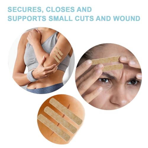 Wound Closure Strips 24 Steri Skin Closures Strip Breathable Sutures Bandage Stitch-Free Wound Repair, 12x100mm M