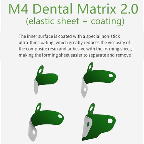100Pcs Dental Matrix Bands with Non Stick Coated,Dental Metal Sectional Contoured Orthodontic Molar Bands for Tooth Repair, Protect Adjacent (100Pcs 4.5mm) 100Pcs 4.5mm