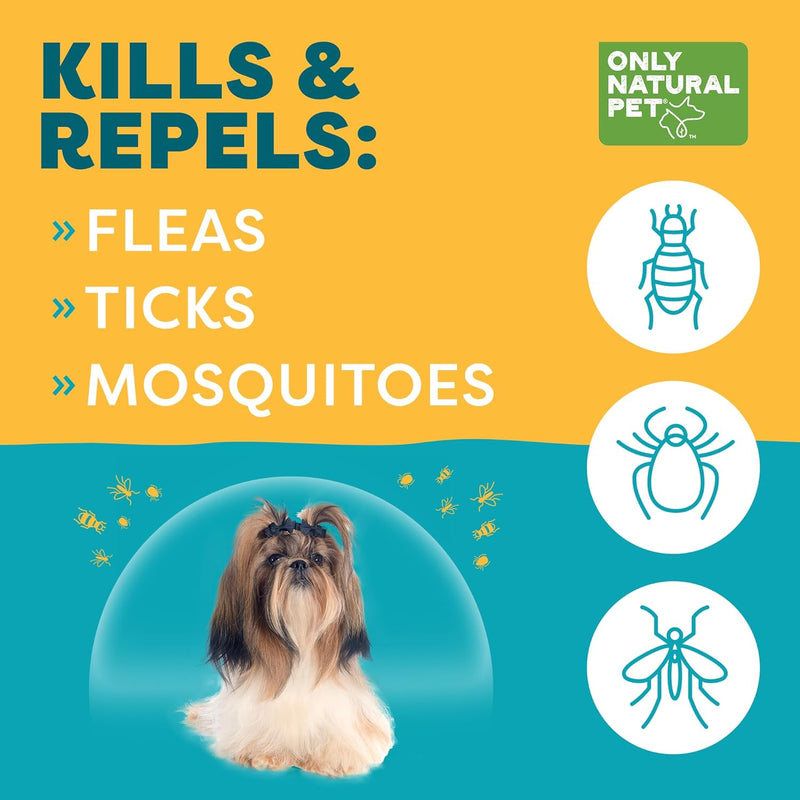 Only Natural Pet Flea and Tick Prevention for Small Breed Dogs (up to 15 lbs) - EasyDefense Flea Remedy - Natural Flea Treatment Control Herbal Squeeze-On Drops - Three Month Supply Single - BeesActive Australia