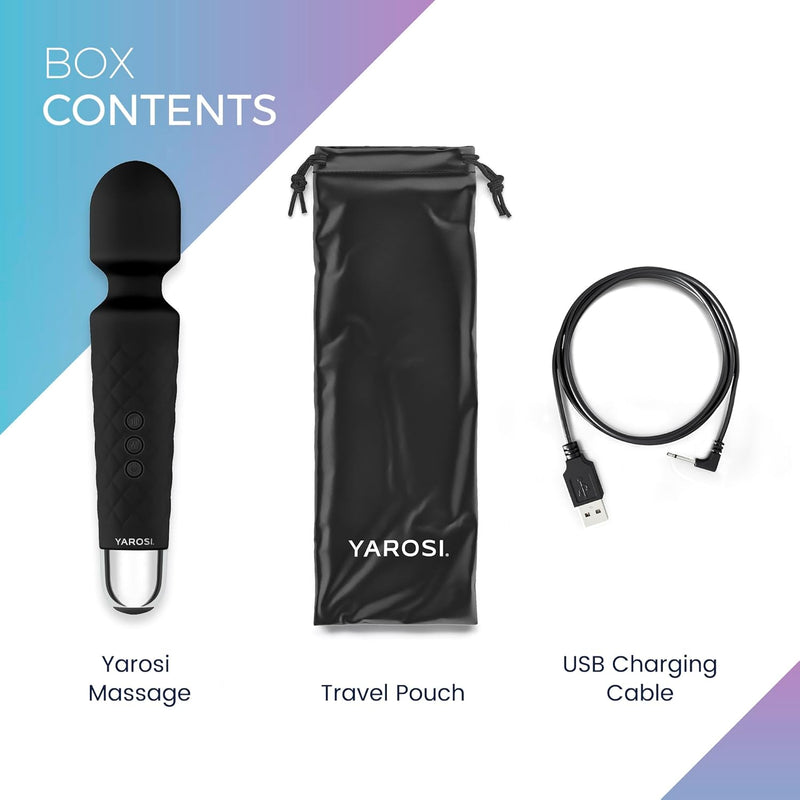 Yarosi Micro Personal Massage Wand Smallest Strongest Handheld Cordless Massager, Strong Powerful Compact Perfect For Travel, Magic Stress Away, All Body Back Legs Hand Pains Sports Recovery