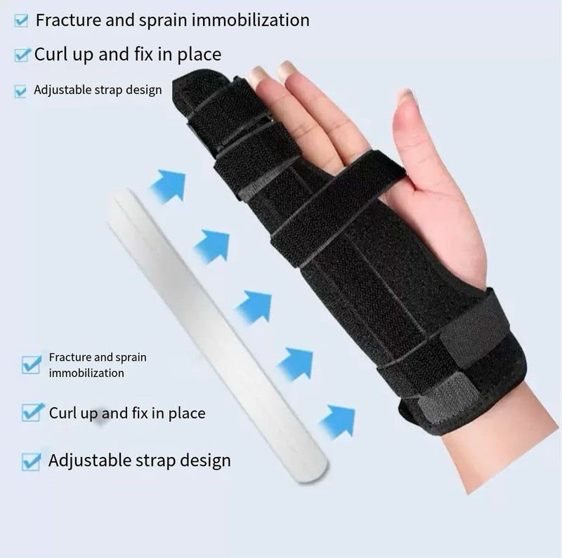 Pinky Finger Splint, 4th or 5th Fingers Splint for Boxer’s Fracture, Arthritis, Tendonitis, Metacarpal Support Hand Brace Fits Left or Right Hand, L Large