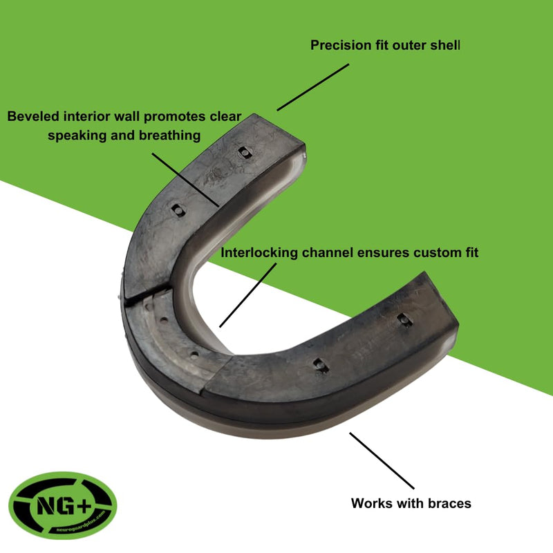NG+ Mouthguard - Increase Strength + Stamina - Reduce G-Forces - Speak Clearly - Breathe Easier - Patented Lower Teeth Design (Red) Red - BeesActive Australia