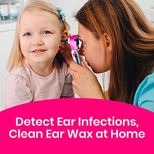 Zyrev ZetaLife Otoscope - Ear Scope with Light, Ear-Infection Detector, Pocket Size (Pink Color) Pink