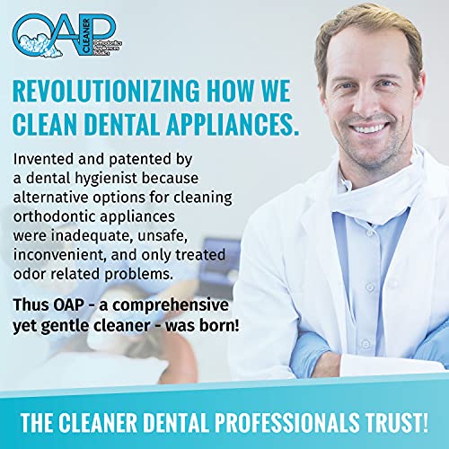 OAP Cleaner - Cleans and Sterilizes Removable Dental and Ortho Appliances - Foam, 3-to-4 Month Supply … 3.8 Fl Oz (Pack of 1)