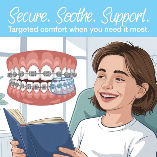 Comfort Tape, Instant Comfort and Relief for Oral Pain Caused by Braces, Aligners, Dentures and Dental Appliances, Up to 2 Hours of Relief for Orthodontic Pain