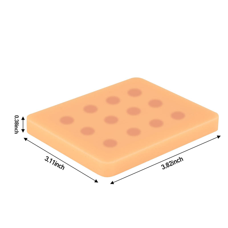 Intradermal Injection Training Pad for Nurse, Injection Training Pad for Medical Student, Artificial Skin-Like Practice Pad (Training Use Only) 12 injection spots