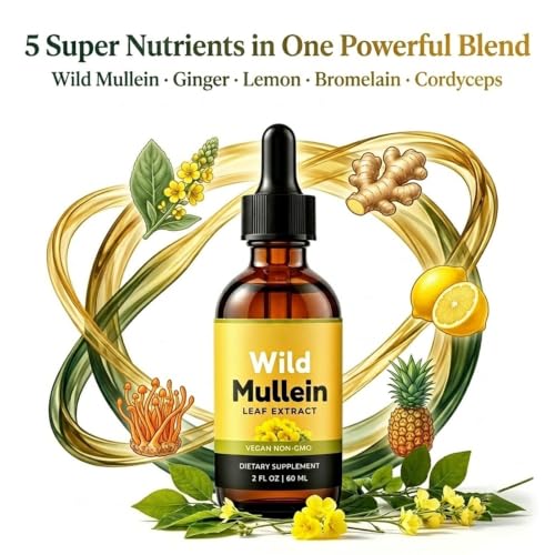 Wild Mullein Drops for Lungs, Origin Drops Mullein,2flOz