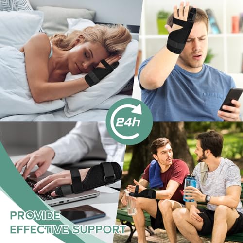 Pinky Finger Splint, Trigger Finger Splints for Little Finger, Pinky Hand Support Brace for Left & Right Hand, Metacarpal Wrist Fingers Immobilizer for Arthritis, Tendonitis, Injury