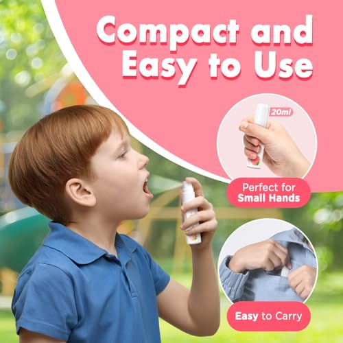 oh care Mouth Spray for Kids Toddler Toothpaste Helper Fluoride Free Baby Toothpaste Cavity Protection Oral Care with Natural P113+ Antibacterial Peptide for Newborns to Age 6 (Original&Strawberry)