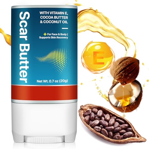 Scar Butter Moisturizer with Cocoa Butter & Coconut Oil, Deep Hydration for Face, Body & Hands, For All Skin Types, 20g