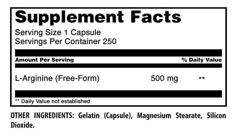 Amazing Formulas L-Arginine Supplement | 500 Mg Per Serving | Capsules | Amino Acid Supplement for Men & Women | Non-GMO | Gluten Free | Made in USA (3 Pack | 250) 3 Pack | 250 Count