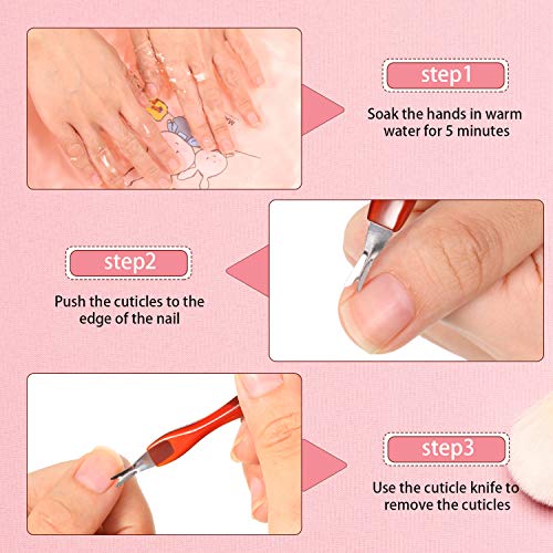 Mudder 30 Pcs Cuticle Cutter, V Shaped Stainless Steel Cuticle Remover Tool