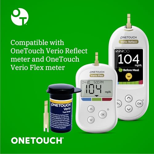 OneTouch Verio Test Strips for Blood Glucose Meter, 30 Count, 2 Pack 30 Count (Pack of 2)