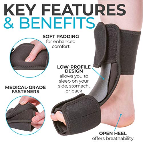 BraceAbility Plantar Fasciitis Day and Night Relief Bundle - Heavy-Duty Arch Support Orthotic Insoles and Dorsal Night Splint for Heel Spurs, Achilles Tendonitis, Foot Pain Support (S)