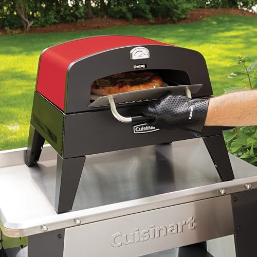 Cuisinart Heat Resistant Silicone Grilling Gloves for Indoor and Outdoor Cooking, Grilling, One Size Heat Resistant Silicone Gloves, 2-Pack