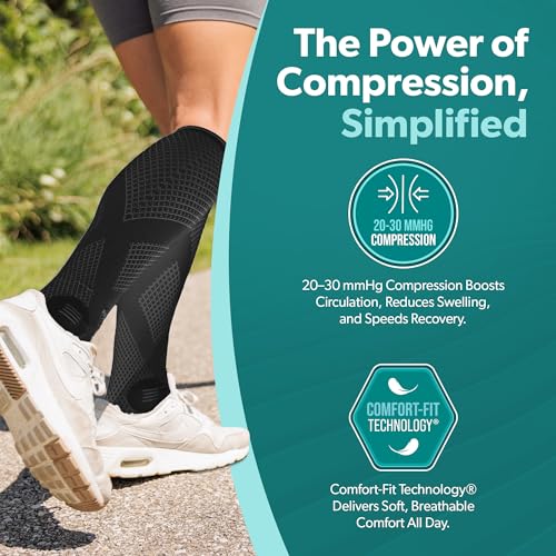 BraceAbility Compression Socks for Circulation - 20-30 mmHg Knee High Neuropathy Open Toe Stockings Best for Varicose Veins, Restless Leg, POTS, Toeless Support for Men or Women - 1 Pair (XL - Gray) X-Large Gray - Open Toe - 1 Pair