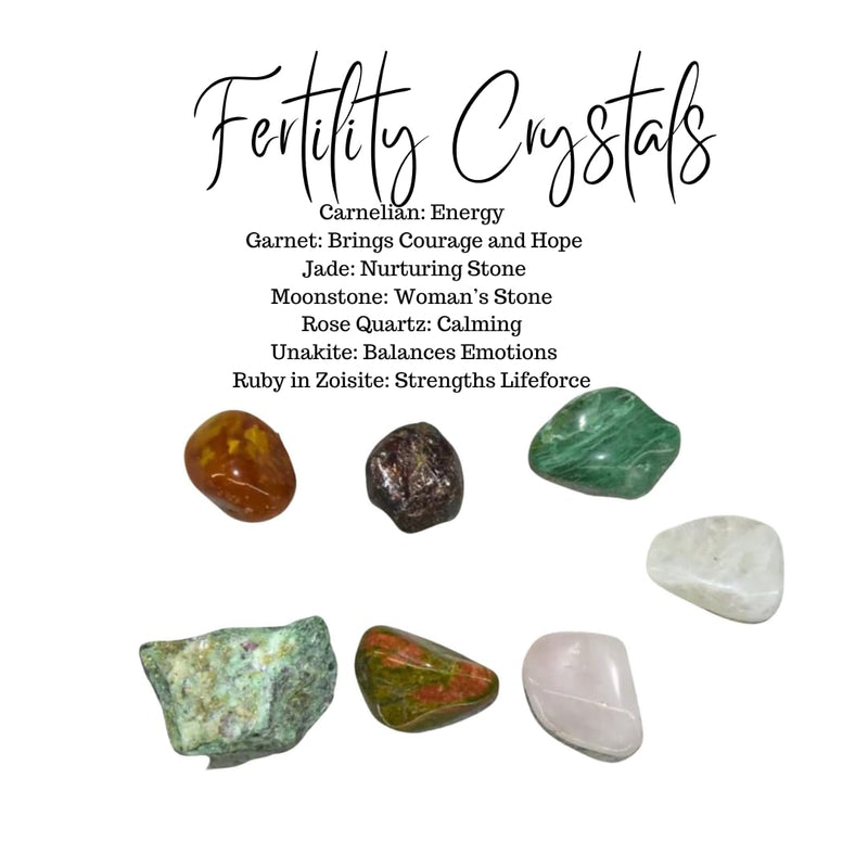Healing Atlas Fertility Healing Crystals and Stones Kit - Enhance Your Fertility Naturally with Authentic Chakra Balancing Gems - Complete Crystal Therapy Set for Fertility Support - Crystal Healing