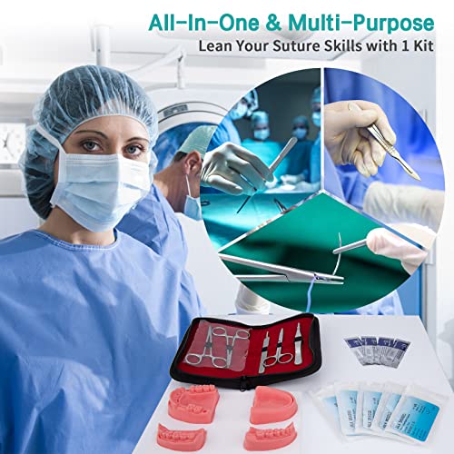 Dental Oral Practice Kit - Dental Training Kit with 4 Soft Silicone Oral Pad - 25 Pcs Set Practice Kit for Dentist Practice & Assistant Student Training