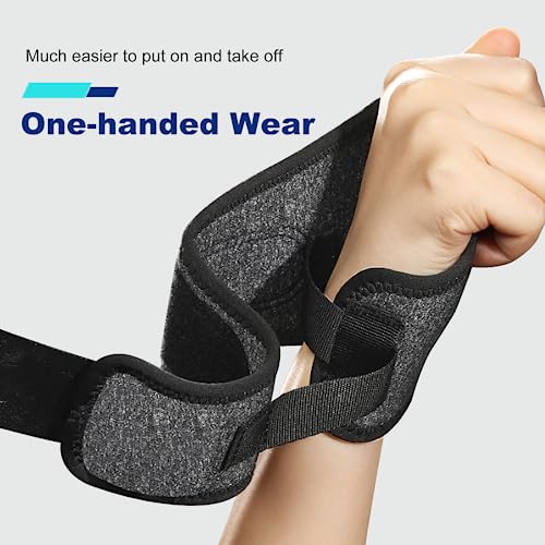 Carpal Tunnel Wrist Brace, Soft Thumb Opening for All-Day Wear & Support Black (Right)