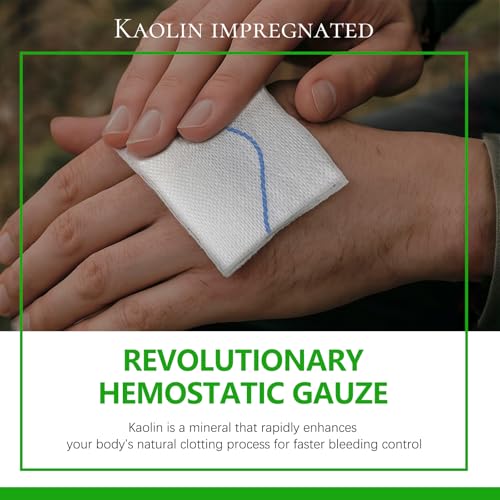 Quick Clot Kaolin Hemostatic Gauze – First Aid Supplies for Fast Bleed Stop 1