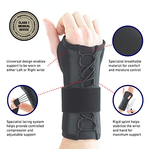 Neo-G Easy-Fit Wrist Brace for Carpal Tunnel – Hand Splints for Strains, Sprains, Instability, Tenosynovitis, Wrist Brace for Tendonitis - Right or Left - L - Class 1 Medical Device Large