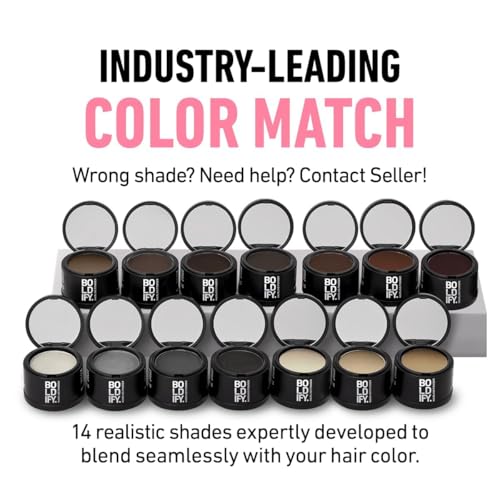 Boldify Hairline Powder, Root Touch Up Hair Color White 10g 0.35 Ounce (Pack of 1)