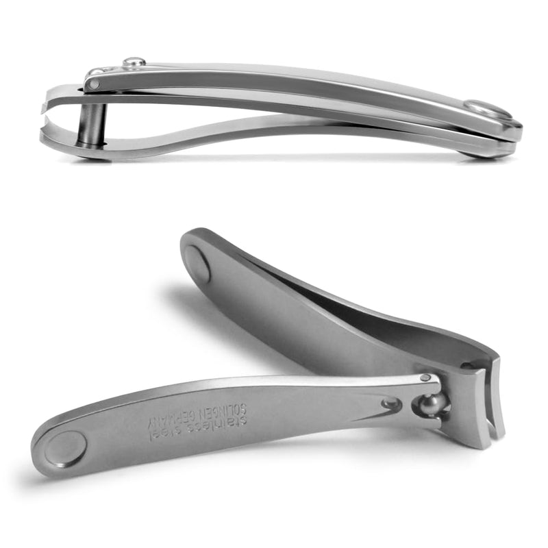 GERMANIKURE Professional Large Nail Clipper (8 cm) - FINOX Surgical Stainless Steel Manicure and Pedicure Tools in Leather Case- Ethically Made in Solingen Germany - 4712 - Travel Size Nail Care Large (8 cm)