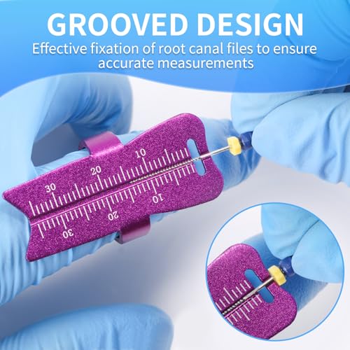 Endo Measuring Ring, Aluminium Endodontic File Ruler Dental Root Canal Measurement Instrument Green