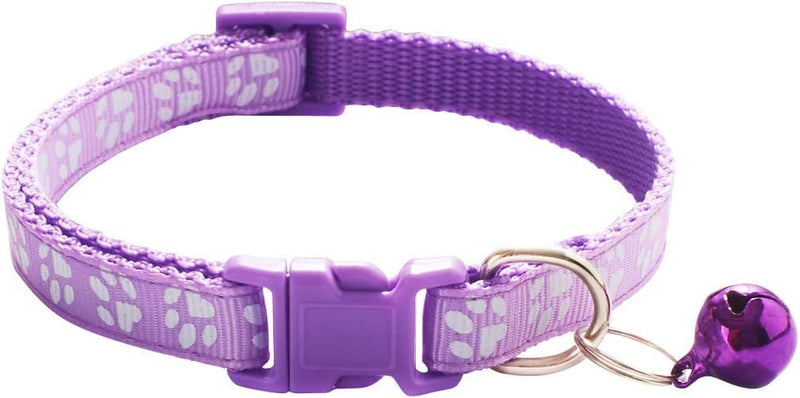 Cat Collar with Bell 2-Pack. Also use as Dog Collars for Small Dogs. Best Used as a Small Dog Collar. Color (Purple) Purple - BeesActive Australia