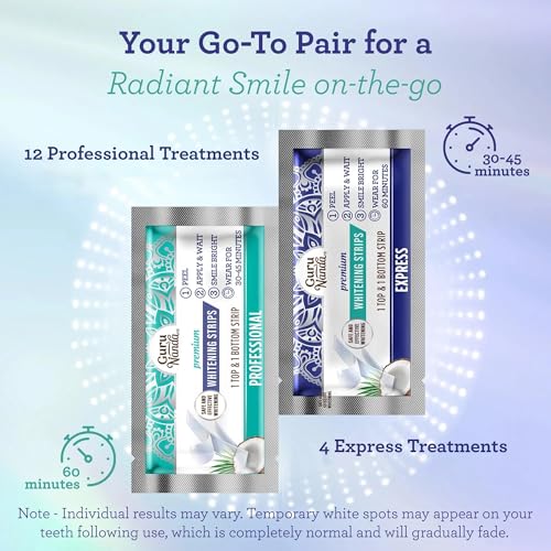 GuruNanda Ultimate Whitening Bundle – Hydroxyapatite Toothpaste & 16-Day Whitening Strips for a Brighter Smile & Stronger Teeth